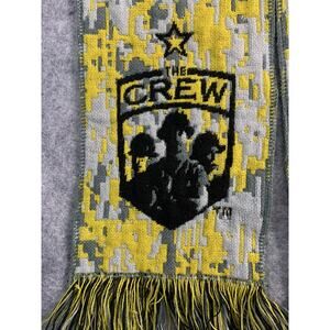 Columbus Crew Soccer Scarf Digital Camo Pattern Fringe Wrap